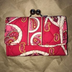 Vera Bradley Rosy Posies Kisslock Wallet
